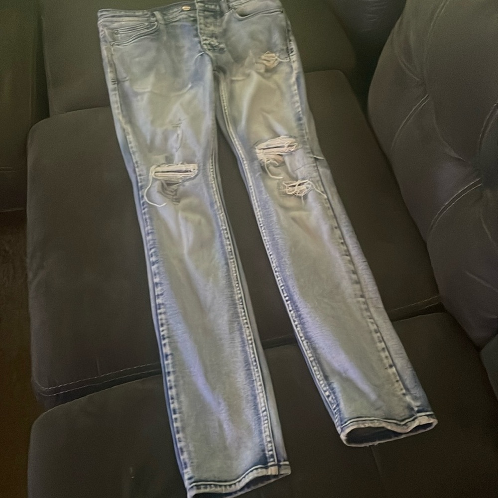 Size 30 Ksubi blue patch jeans